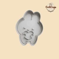 Emporte-pièce cœur strié avec rose – CookiCoupe